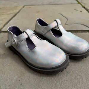 Old Navy Iridescent Silver Mary Jane Shoes